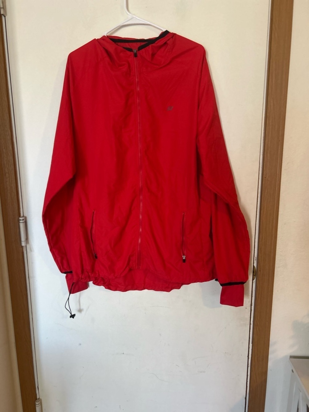 Zyia Active XXL Red Lightweight Hooded Windbreaker Jacket